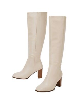 New- ZBY Tall  Over-the-Knee Block Heel Boots for Women-  8